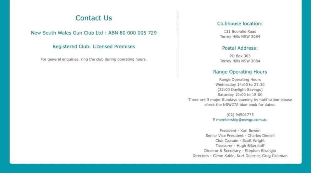The previous Contact Us page.